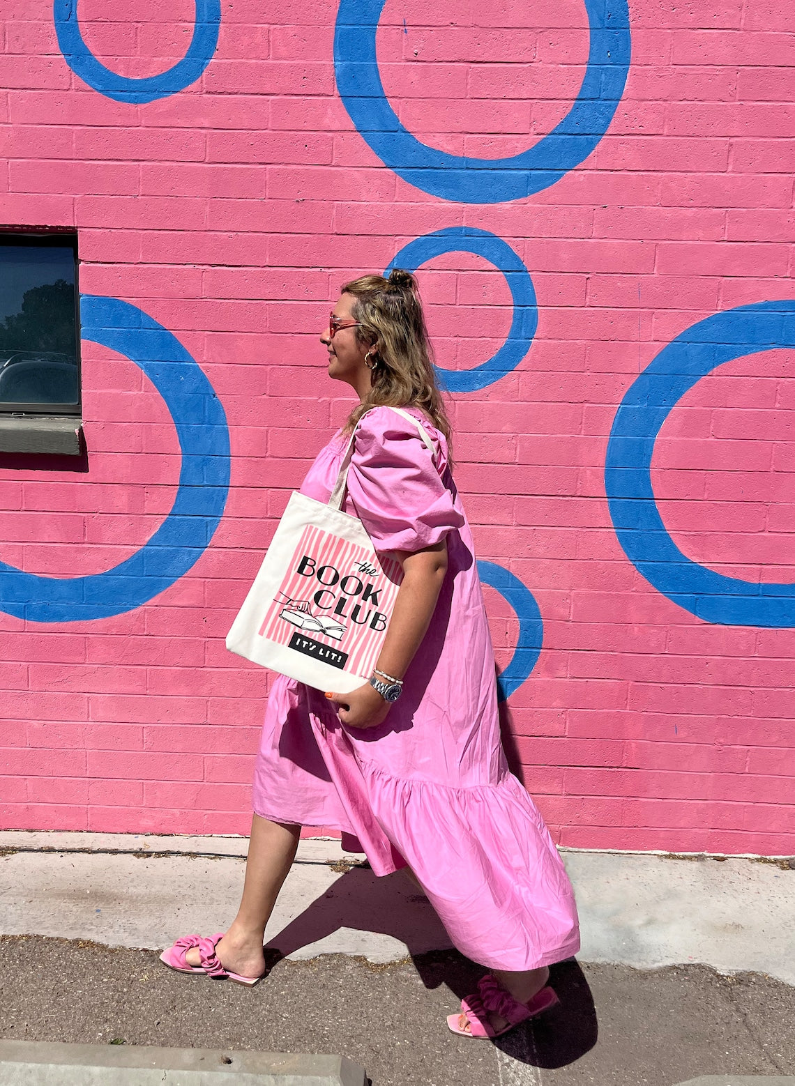 The Book Club: It's Lit! screen printed tote bag - bookish gift - gift for book lovers - book bag - bookish tote - rather keen tote