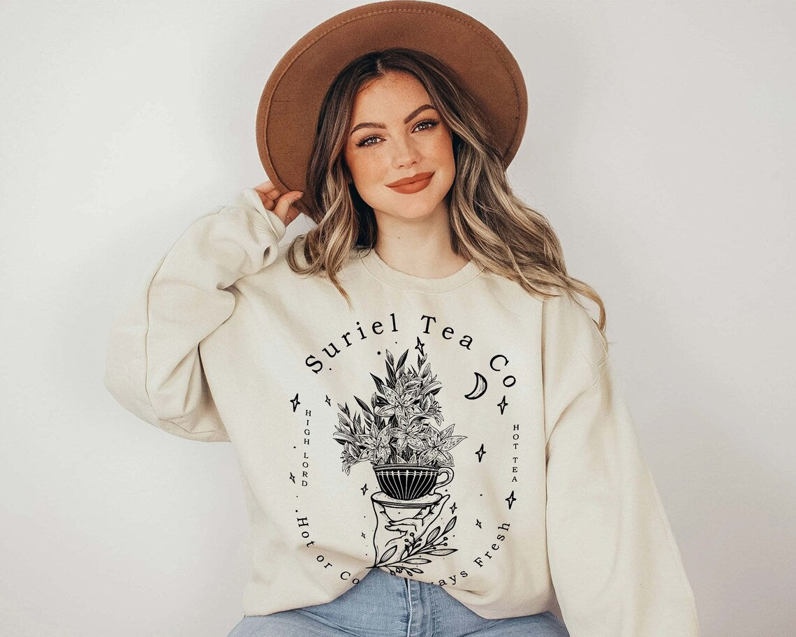 Suriel Tea Co Sweatshirt Velaris Sweatshirt, Sarah J Maas Sweatshirt, Acotar Hoodie, Suriel Shirt, Acotar Suriel Hoodie, Book Lovers Shirt