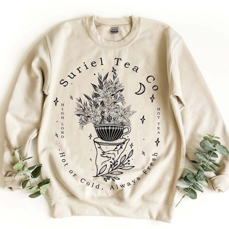 Suriel Tea Co Sweatshirt Velaris Sweatshirt, Sarah J Maas Sweatshirt, Acotar Hoodie, Suriel Shirt, Acotar Suriel Hoodie, Book Lovers Shirt