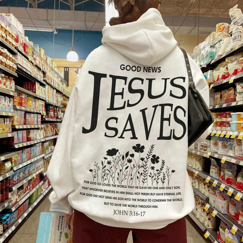 Aesthetic Jesus Hoodie Christian Shirt for Men Christian Apparel Christian Clothing Christian Streetwear Jesus Apparel Bible Verse Shirt