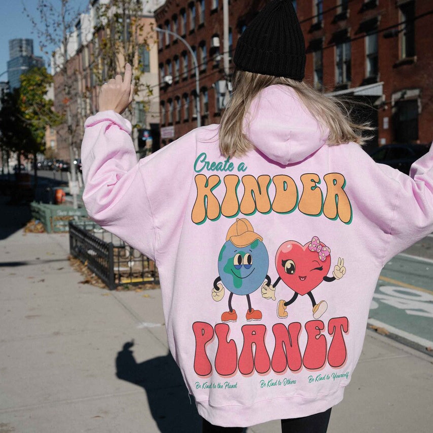 Create a Kinder Planet Hoodie, Positive Hoodie, Trendy Hoodie, Tumblr Hoodie, Aesthetic Hoodie, Perfect Gift, Aesthetic Clothes,trendy Shirt
