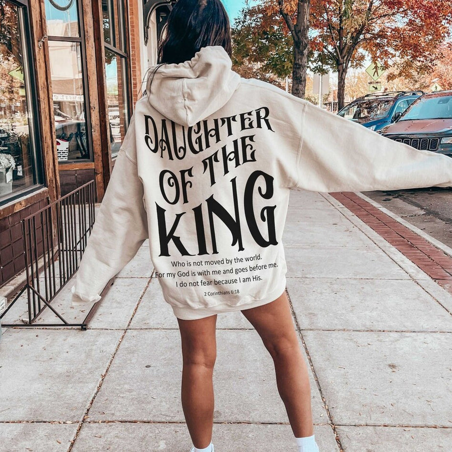 Daughter of the King Sweatshirt Christian Hoodie, Bible Verse Shirt, Christian Shirt, God Apparel, Scripture Clothing,aesthetic Streetwear