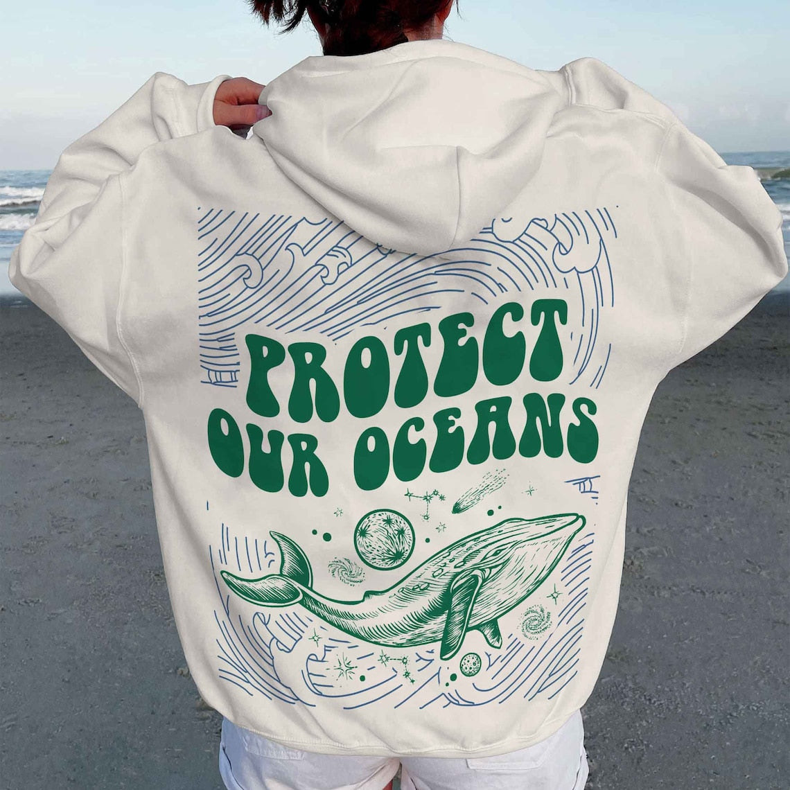 Protect Our Oceans Hoodie, Oceans Sweatshirt, Save the Ocean, Respect the Locals Hoodie, Marine Biologist, Surfing Hoodie, Oceans Lover Gift