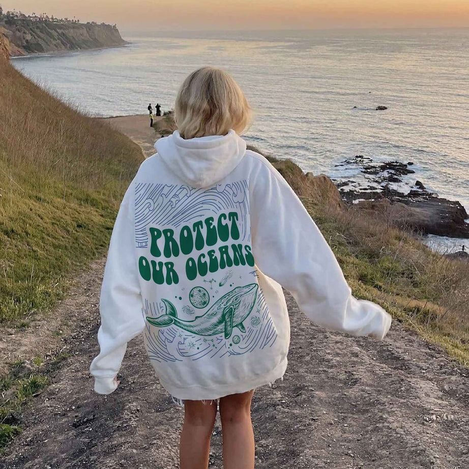 Protect Our Oceans Hoodie, Oceans Sweatshirt, Save the Ocean, Respect the Locals Hoodie, Marine Biologist, Surfing Hoodie, Oceans Lover Gift