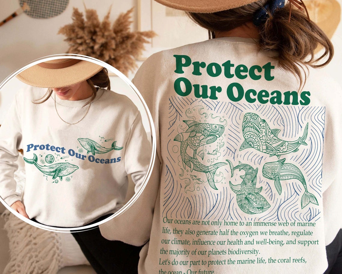 Protect Our Oceans Hoodie, Shark Sweatshirt, Save the Ocean, Respect the Locals, Marine Biologist, Shark Sweater, Shark Gift, Shark