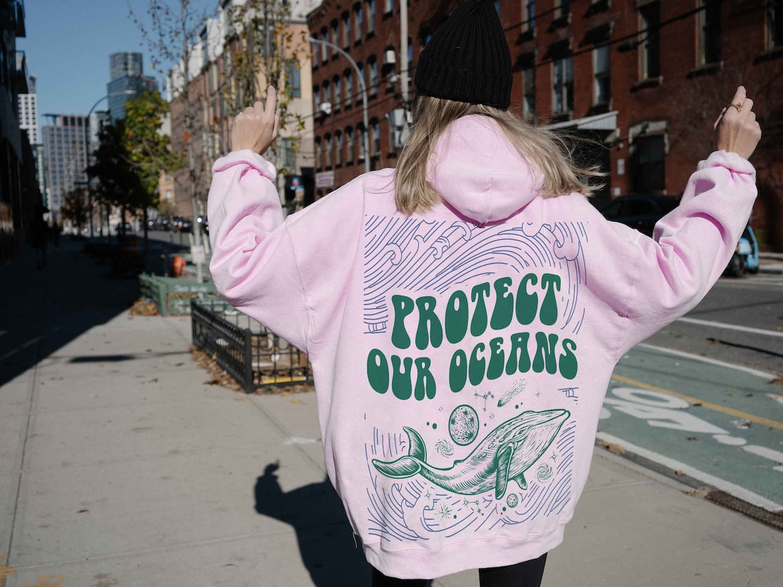 Protect Our Oceans Hoodie, Oceans Sweatshirt, Save the Ocean, Respect the Locals Hoodie, Marine Biologist, Surfing Hoodie, Oceans Lover Gift