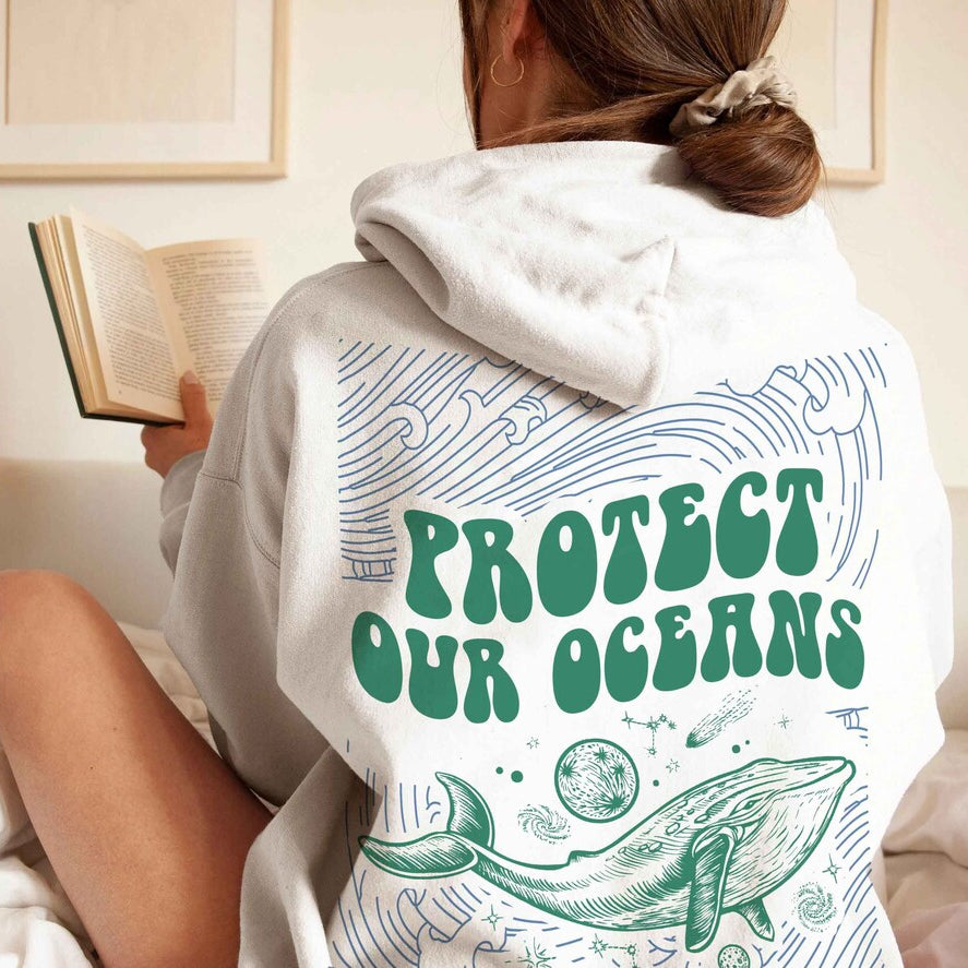 Protect Our Oceans Hoodie, Oceans Sweatshirt, Save the Ocean, Respect the Locals Hoodie, Marine Biologist, Surfing Hoodie, Oceans Lover Gift