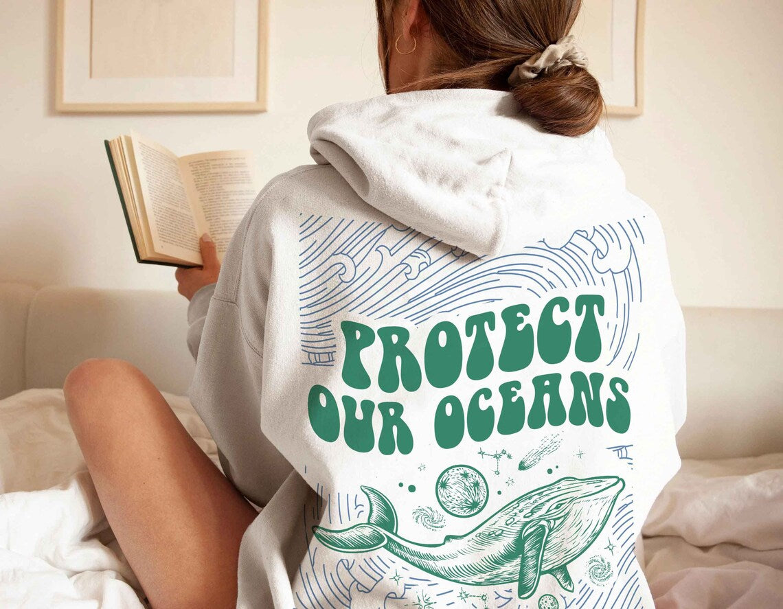 Protect Our Oceans Hoodie, Oceans Sweatshirt, Save the Ocean, Respect the Locals Hoodie, Marine Biologist, Surfing Hoodie, Oceans Lover Gift