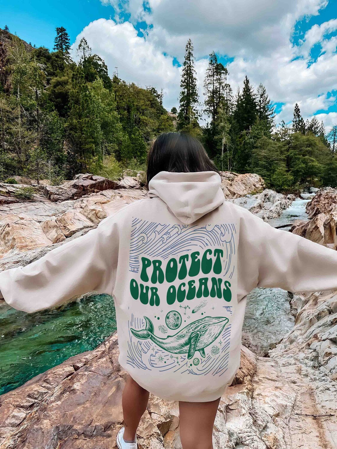 Protect Our Oceans Hoodie, Oceans Sweatshirt, Save the Ocean, Respect the Locals Hoodie, Marine Biologist, Surfing Hoodie, Oceans Lover Gift