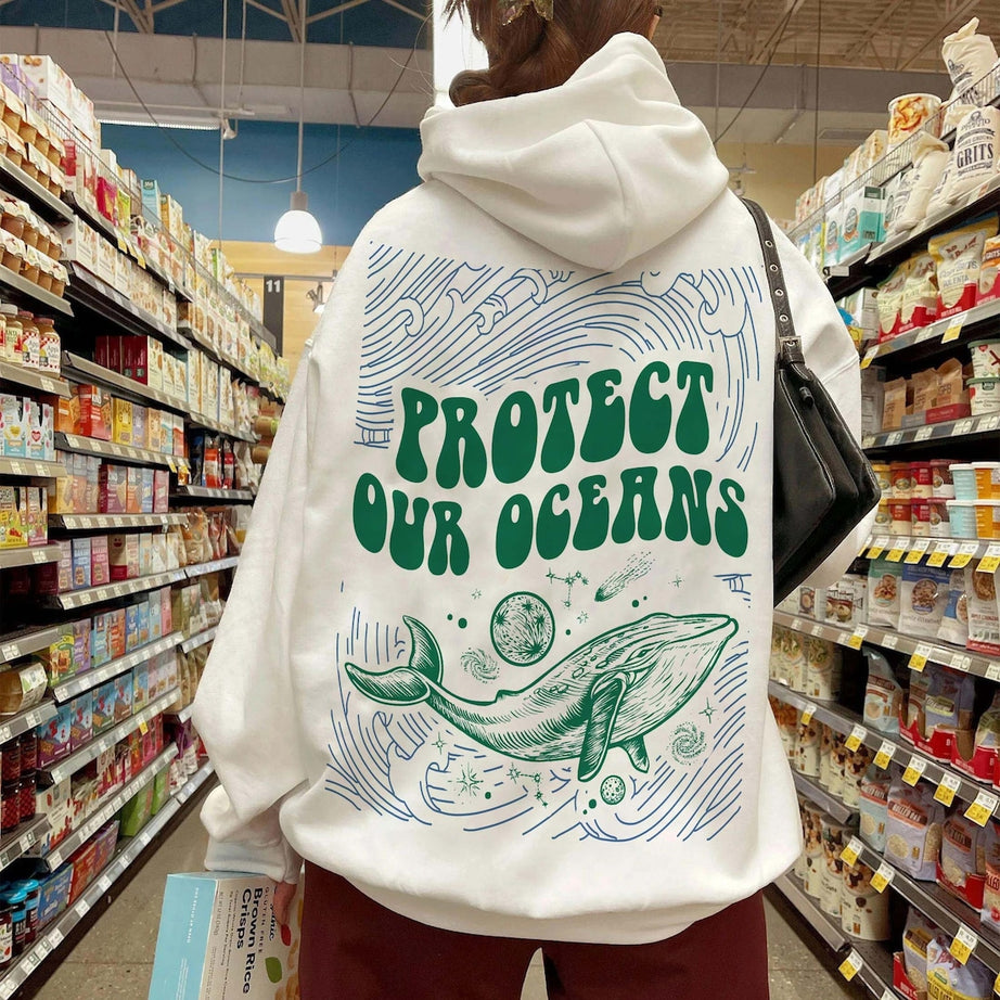 Protect Our Oceans Hoodie, Oceans Sweatshirt, Save the Ocean, Respect the Locals Hoodie, Marine Biologist, Surfing Hoodie, Oceans Lover Gift