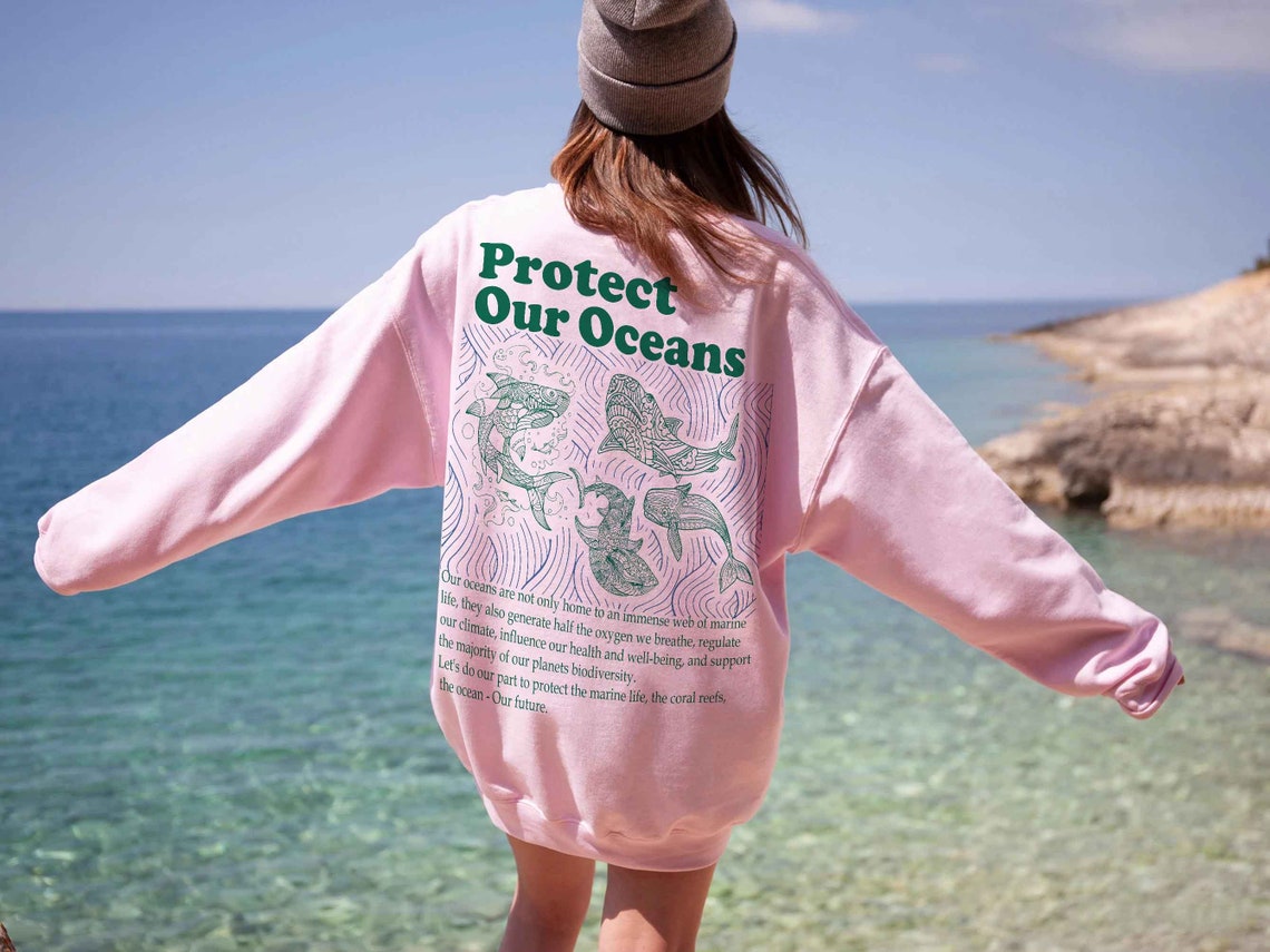 Protect Our Oceans Hoodie, Shark Sweatshirt, Save the Ocean, Respect the Locals, Marine Biologist, Shark Sweater, Shark Gift, Shark