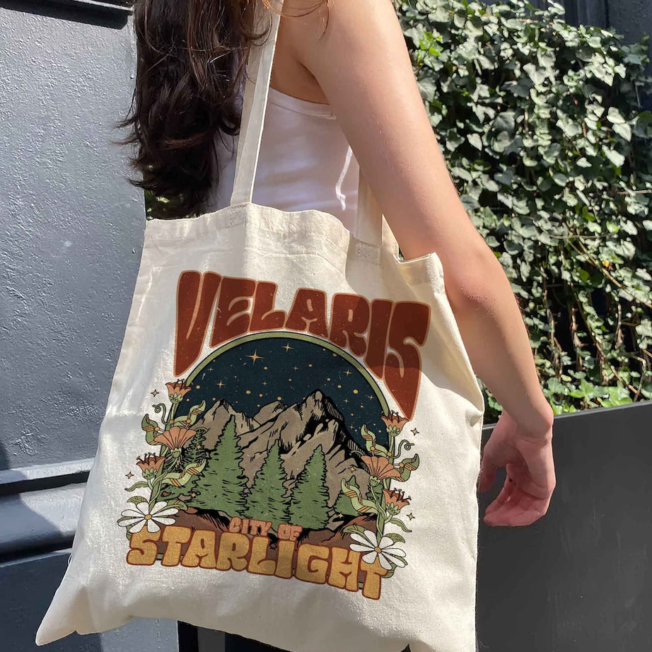 Velaris Tote Bag, Velaris City of Starlight Bag, the Night Court Bag, SJM Merch Bag, City of Starlight Sweater, ACOTAR Bag