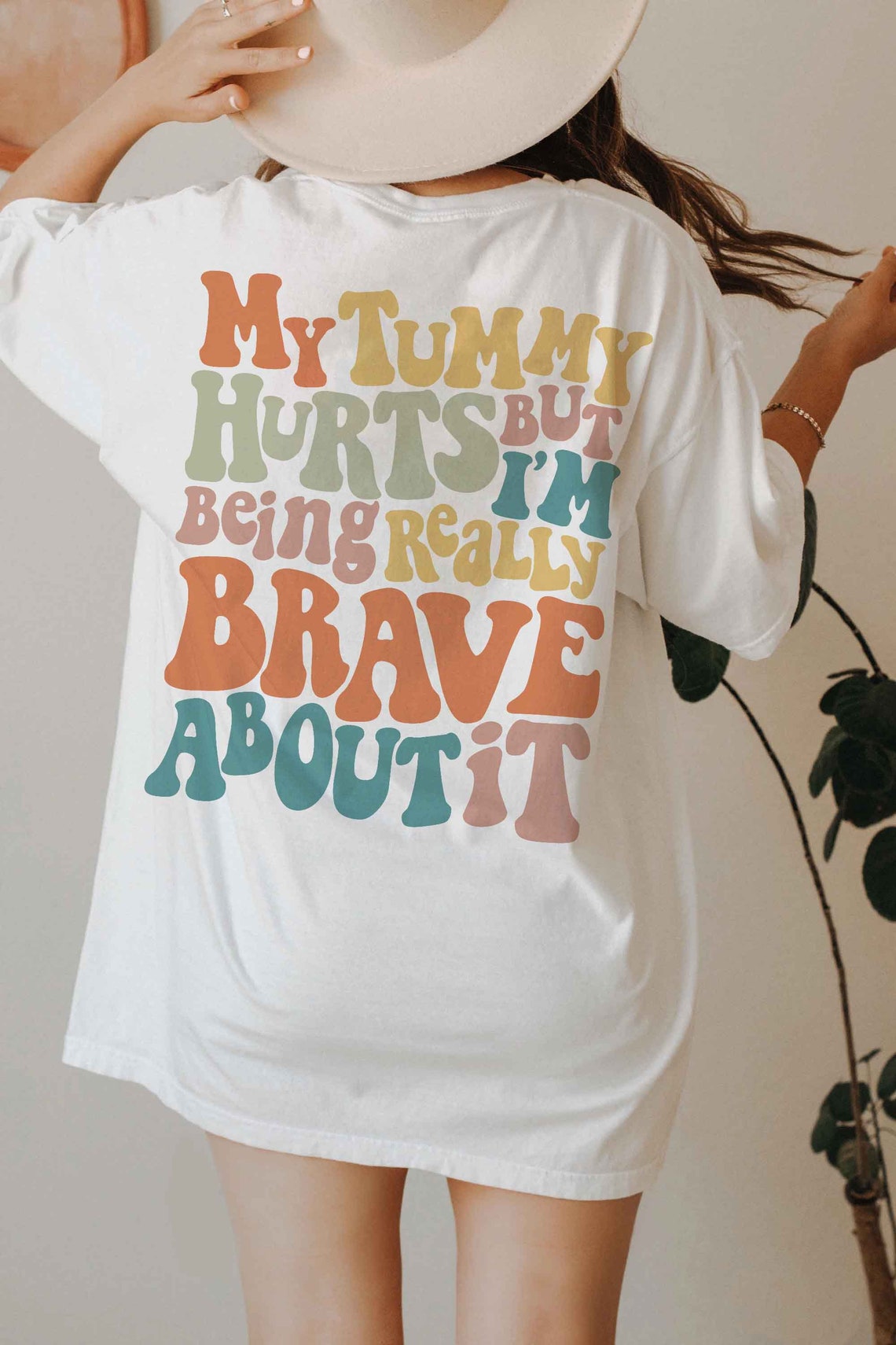 My Tummy Hurts Comfort Colors Hoodie, Funny Tummy Hurts Shirt, My Tummy Hurts but Im Being Really Brave About It, Tummy Ache Survivor Tee