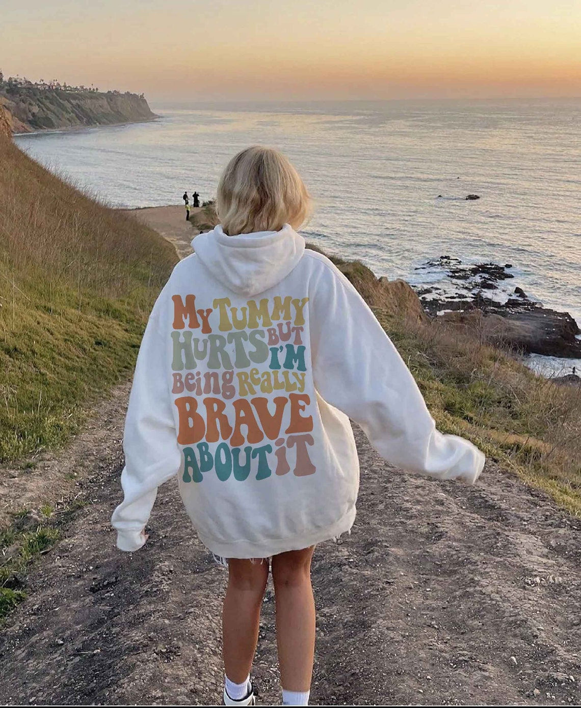 My Tummy Hurts Comfort Colors Hoodie, Funny Tummy Hurts Shirt, My Tummy Hurts but Im Being Really Brave About It, Tummy Ache Survivor Tee