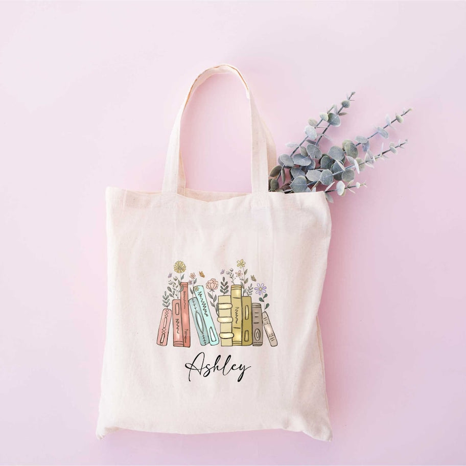 Library Tote Bag, Books Tote Bag, Custom Bookish Bag, Book Lovers Gifts, Reader Tote Bag, Librarian Gifts, Library Book Bag, English Teacher