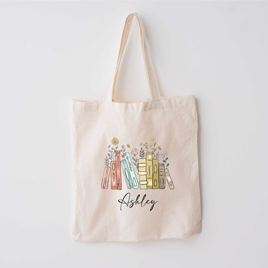 Library Tote Bag, Books Tote Bag, Custom Bookish Bag, Book Lovers Gifts, Reader Tote Bag, Librarian Gifts, Library Book Bag, English Teacher