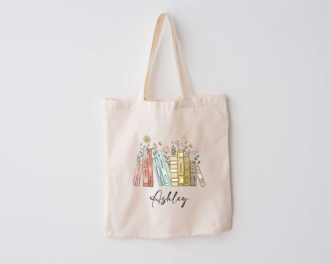 Library Tote Bag, Books Tote Bag, Custom Bookish Bag, Book Lovers Gifts, Reader Tote Bag, Librarian Gifts, Library Book Bag, English Teacher