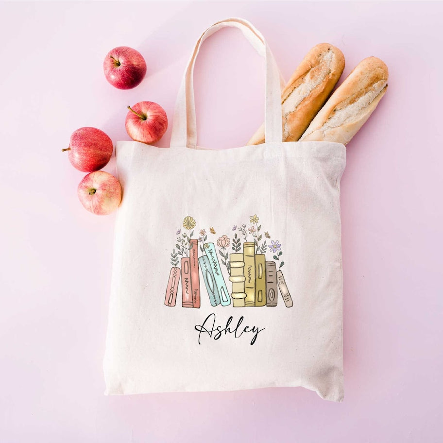 Library Tote Bag, Books Tote Bag, Custom Bookish Bag, Book Lovers Gifts, Reader Tote Bag, Librarian Gifts, Library Book Bag, English Teacher