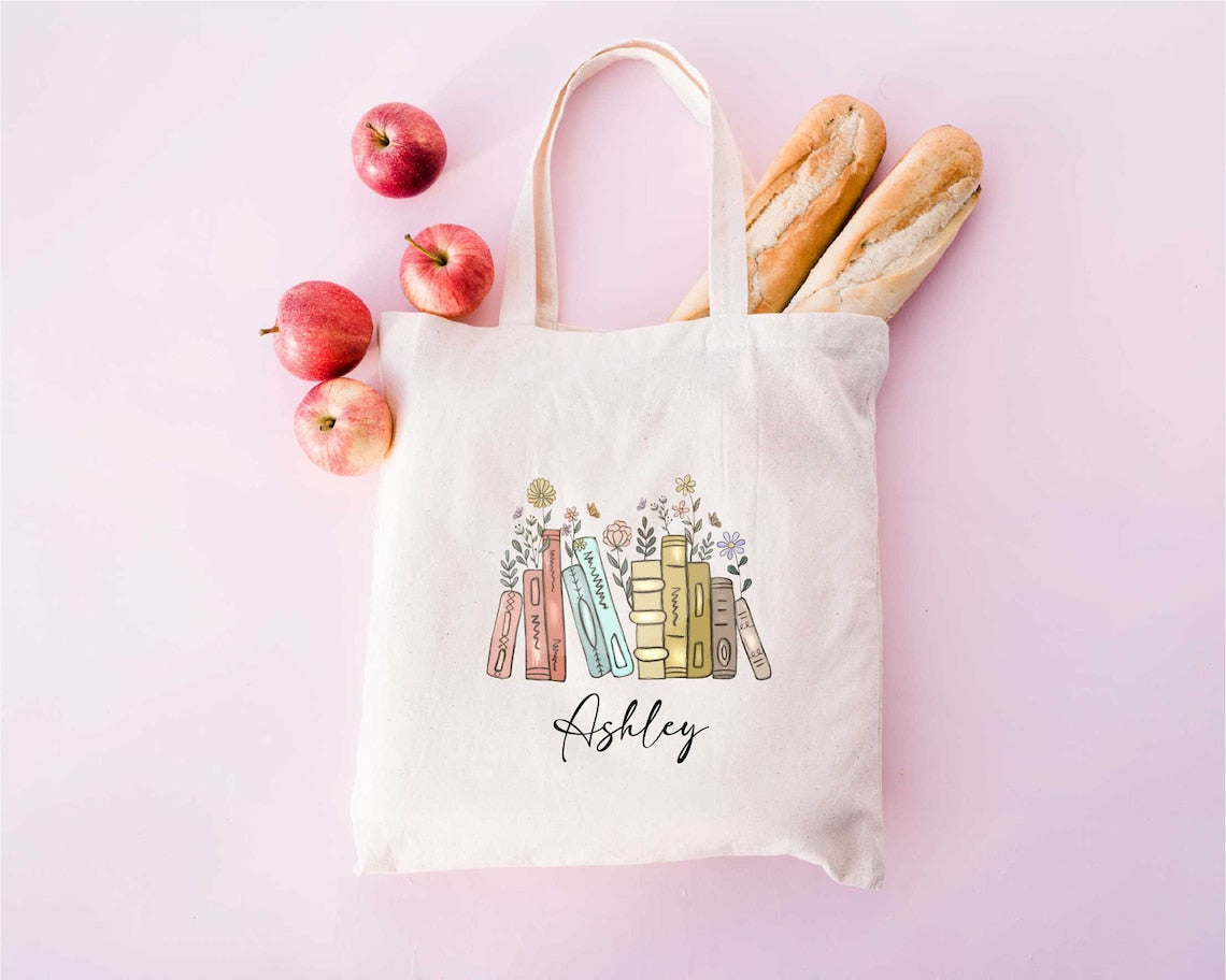 Library Tote Bag, Books Tote Bag, Custom Bookish Bag, Book Lovers Gifts, Reader Tote Bag, Librarian Gifts, Library Book Bag, English Teacher