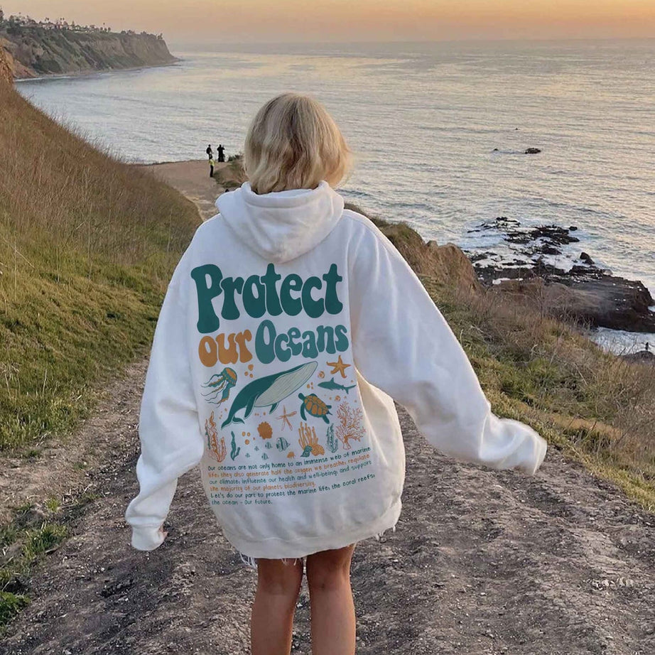 Protect Our Oceans Hoodie, Shark Hoodie, Save the Ocean, Respect the Locals Hoodie, Marine Biologist, Surfing Hoodie, Shark Lover Gift
