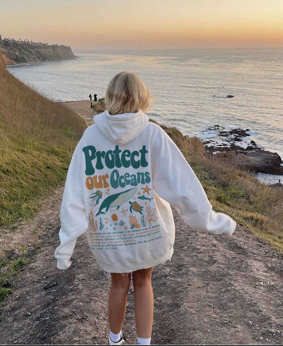 Protect Our Oceans Hoodie, Shark Hoodie, Save the Ocean, Respect the Locals Hoodie, Marine Biologist, Surfing Hoodie, Shark Lover Gift