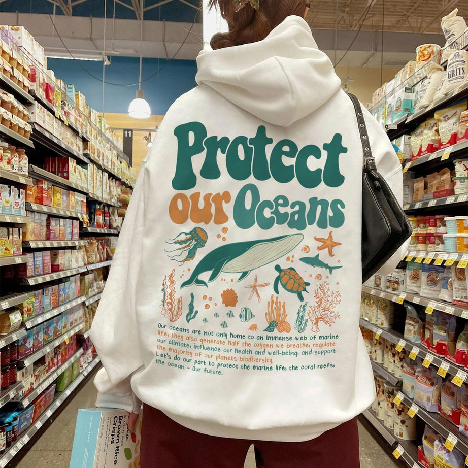 Protect Our Oceans Hoodie, Shark Hoodie, Save the Ocean, Respect the Locals Hoodie, Marine Biologist, Surfing Hoodie, Shark Lover Gift