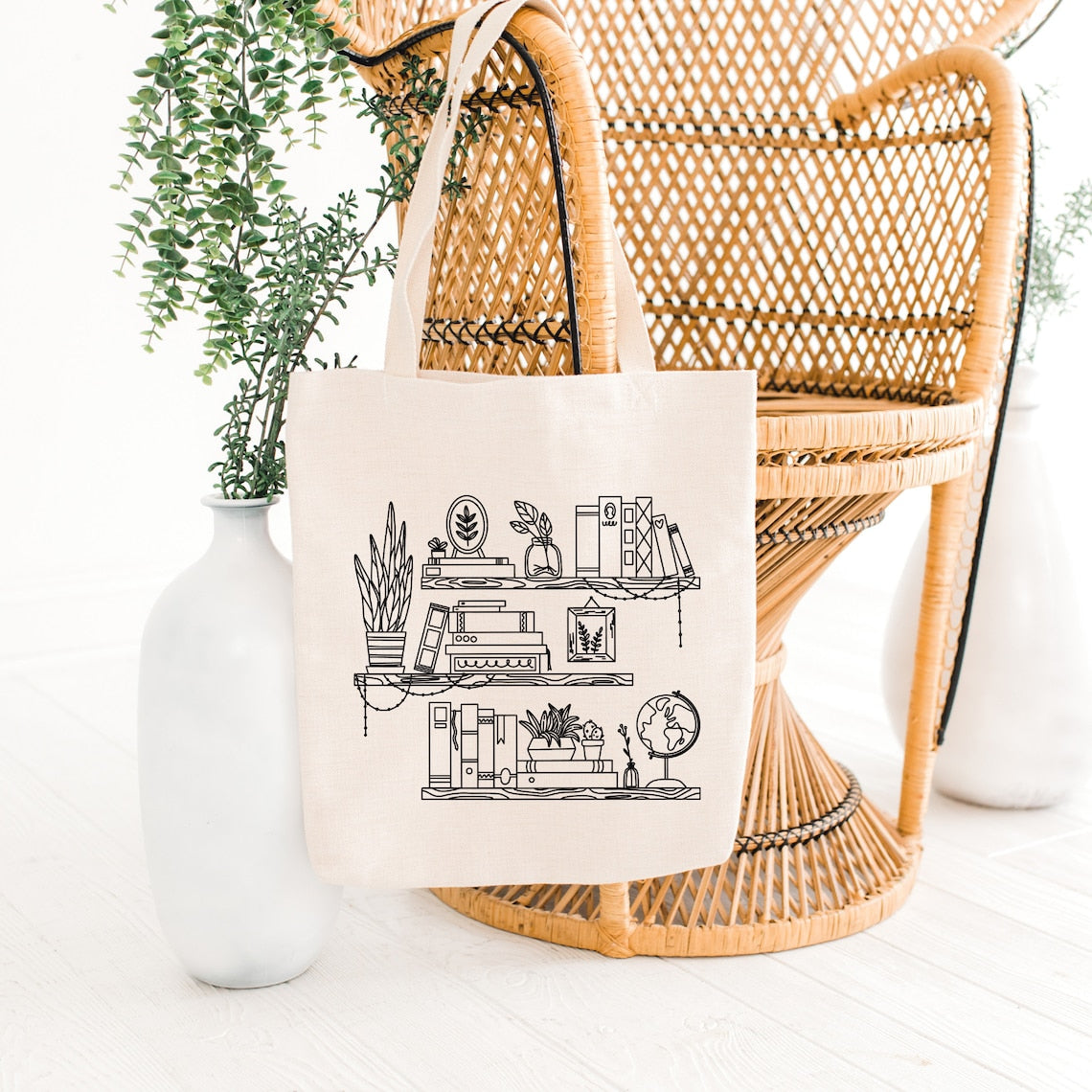 Book Tote Bag, Book Shelf Tote Bag, Bookish Tote Bag, Book Lovers Gift, Book Club Gifts, Reading Books Tote Bag, Book Worm Gift, Teacher Bag