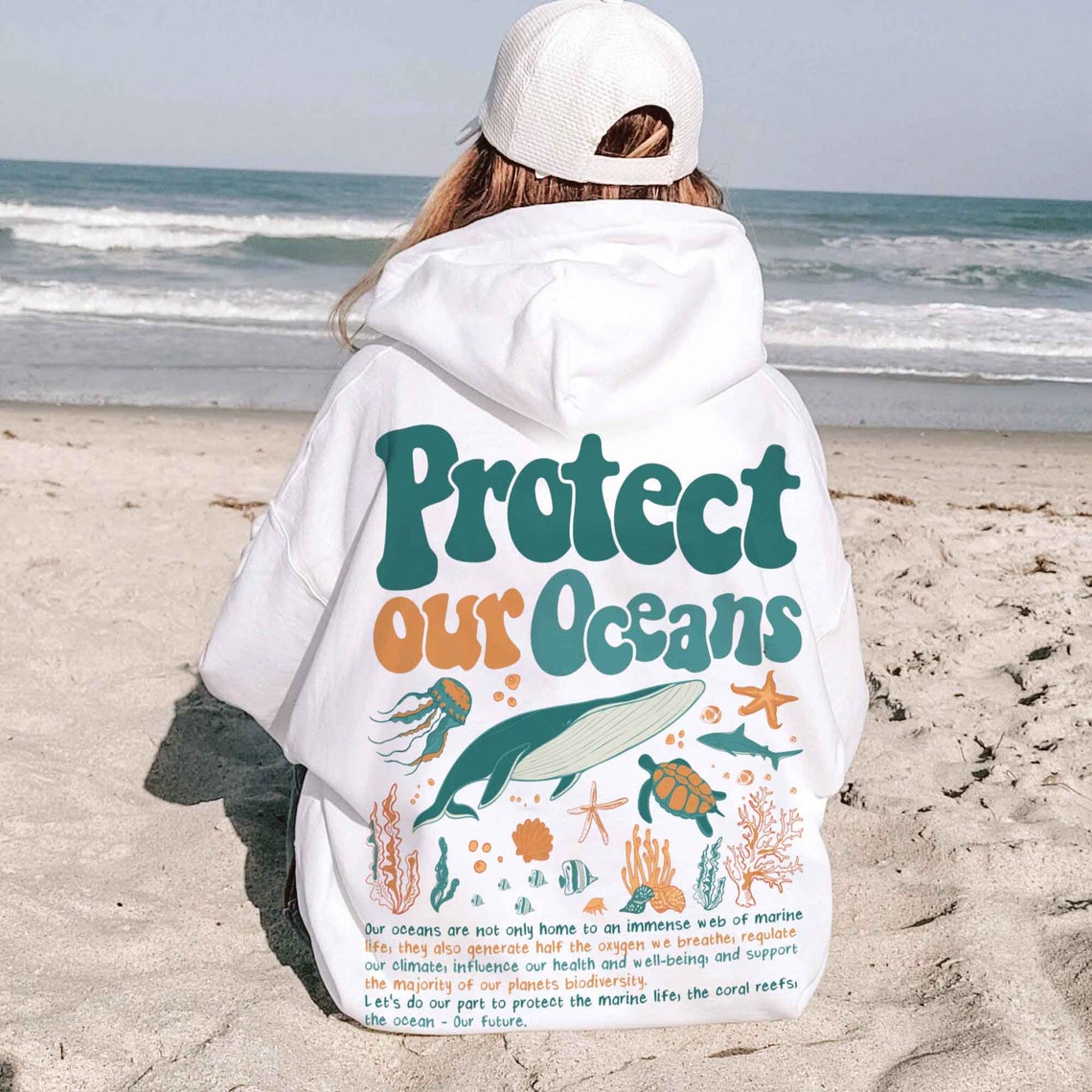 Protect Our Oceans Hoodie, Shark Hoodie, Save the Ocean, Respect the Locals Hoodie, Marine Biologist, Surfing Hoodie, Shark Lover Gift