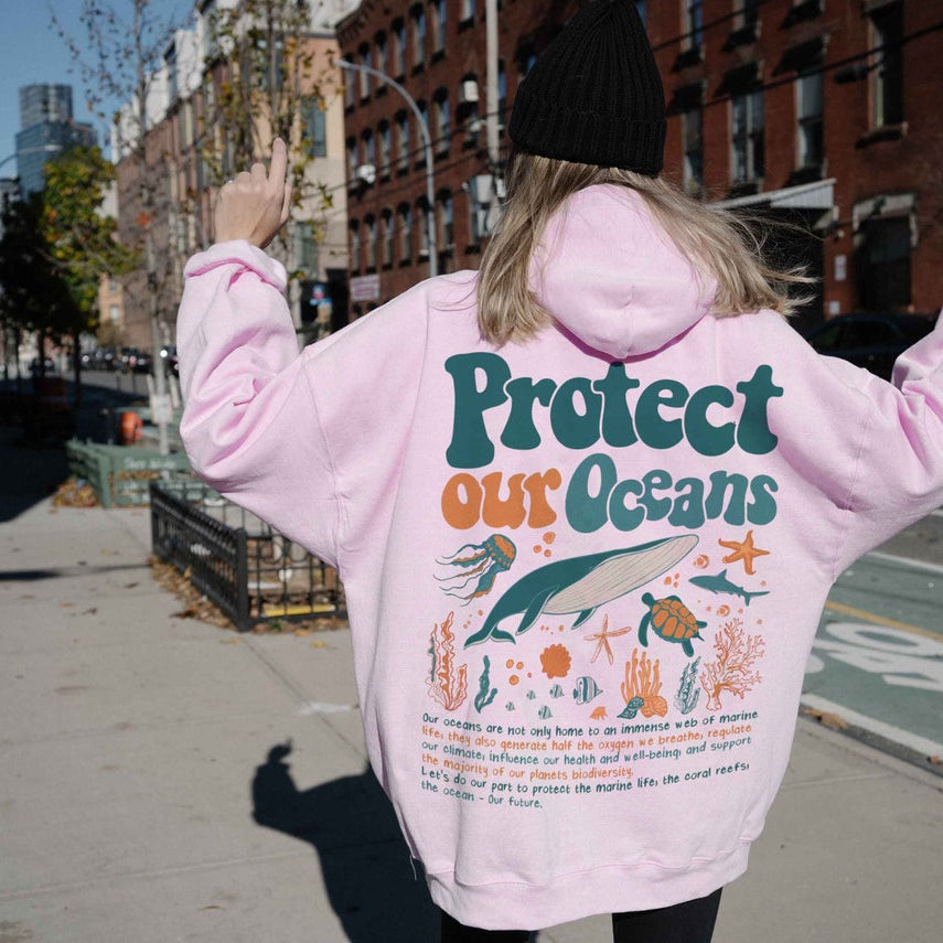 Protect Our Oceans Hoodie, Shark Hoodie, Save the Ocean, Respect the Locals Hoodie, Marine Biologist, Surfing Hoodie, Shark Lover Gift