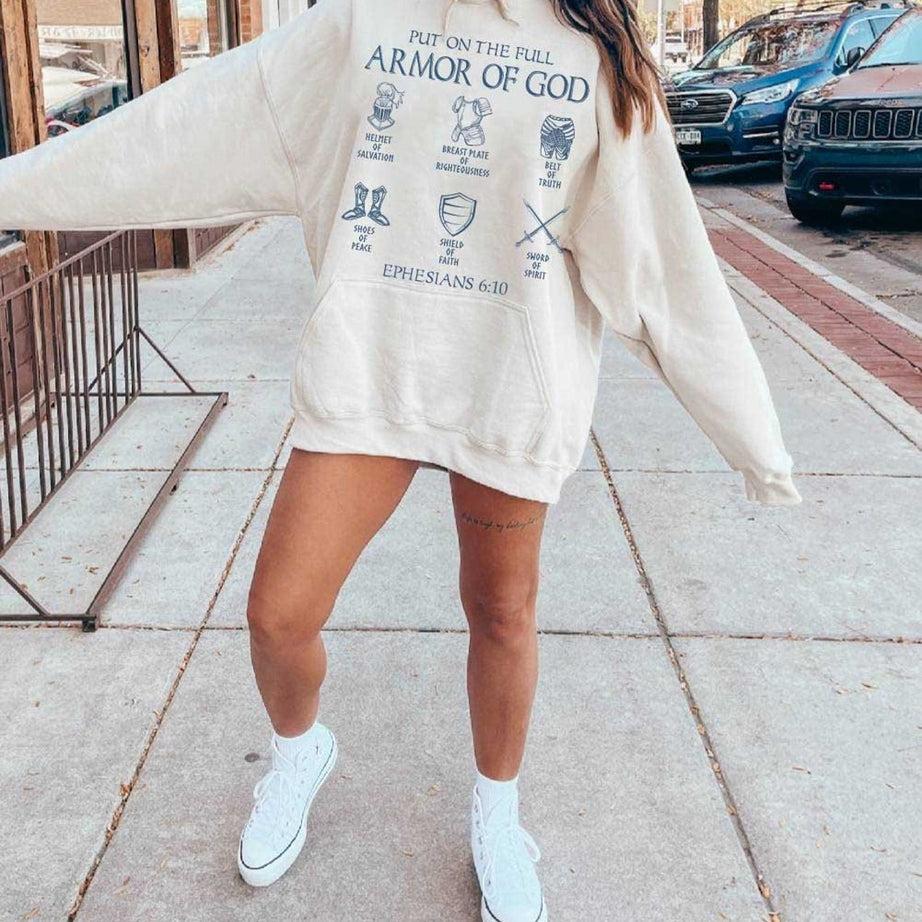 Put on the Full Armor of God Shirt, Christian Gift, Shield of Armor, Ephesians Hoodie, Knight Sweatshirt, Armor of Shirt