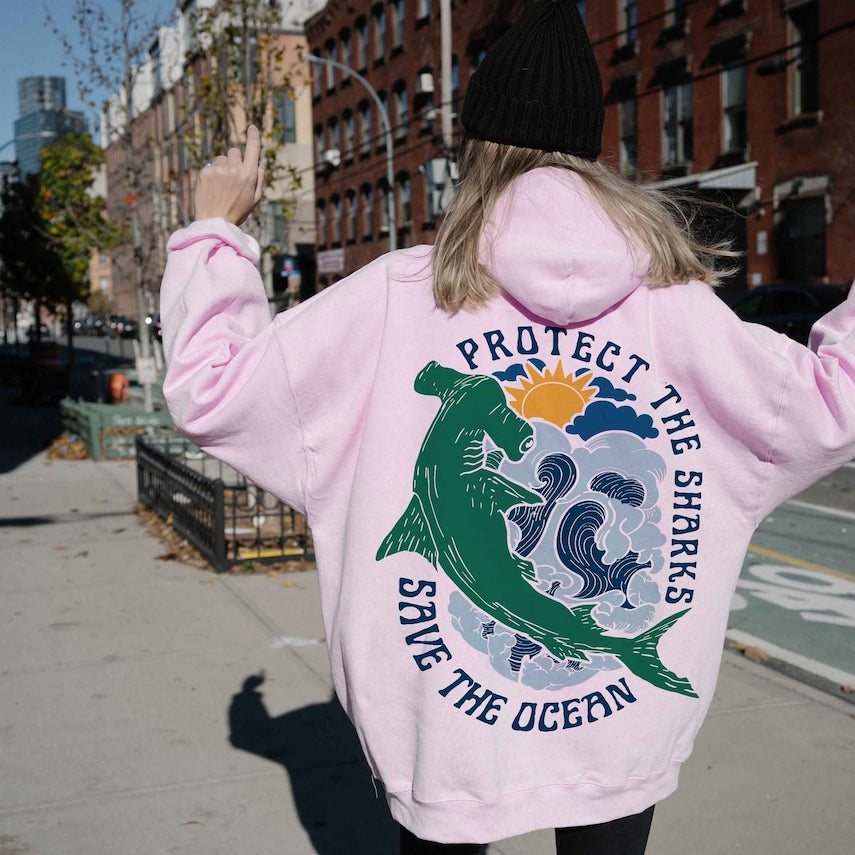 Protect The Sharks shirt, Shark Hoodie, Shark Sweatshirt, Vsco Hoodie, Surfing Hoodie, Respect The Locals Hoodie, Shark Lover Gift