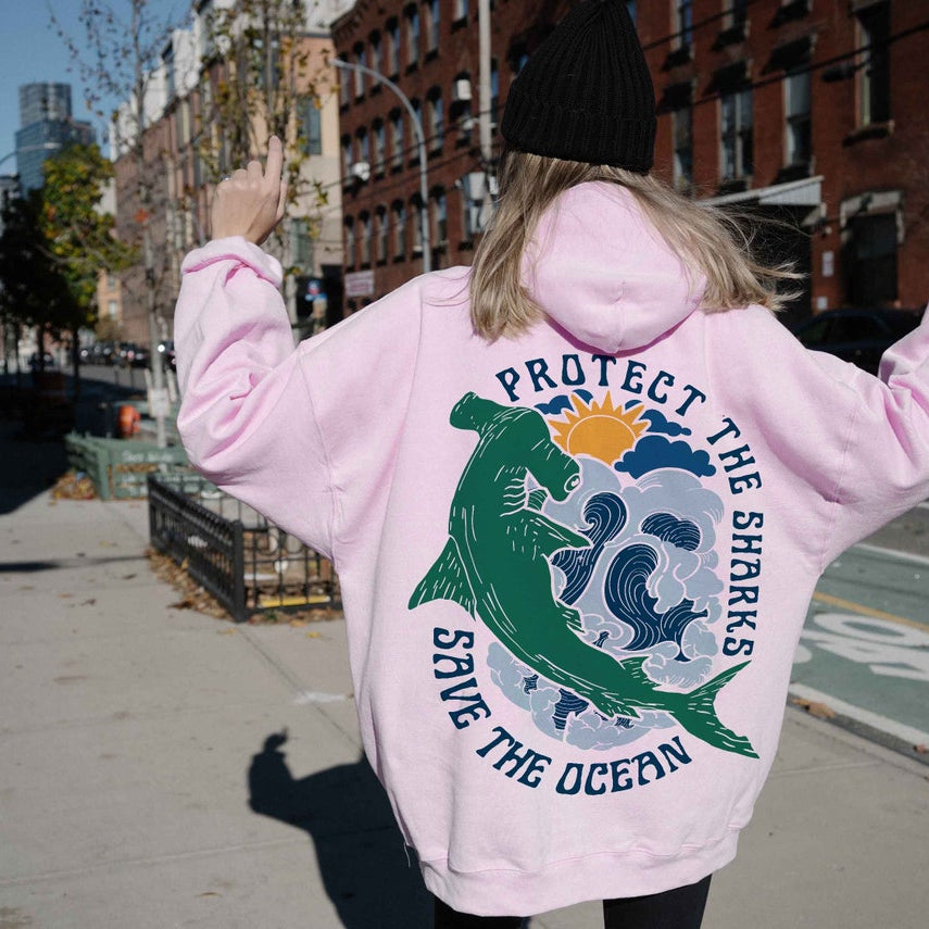 Protect The Sharks shirt, Shark Hoodie, Shark Sweatshirt, Vsco Hoodie, Surfing Hoodie, Respect The Locals Hoodie, Shark Lover Gift