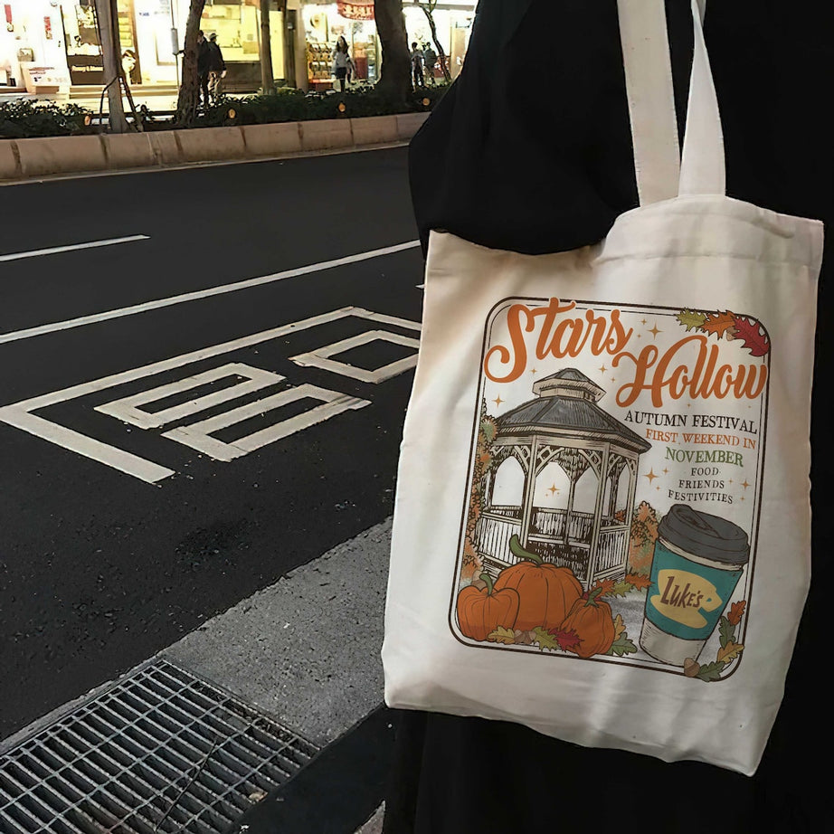 Stars Hollow Tote Bag, Gilmore Girls Tote Bag, Retro Stars Hollow Tote Bag, Gilmore Girls