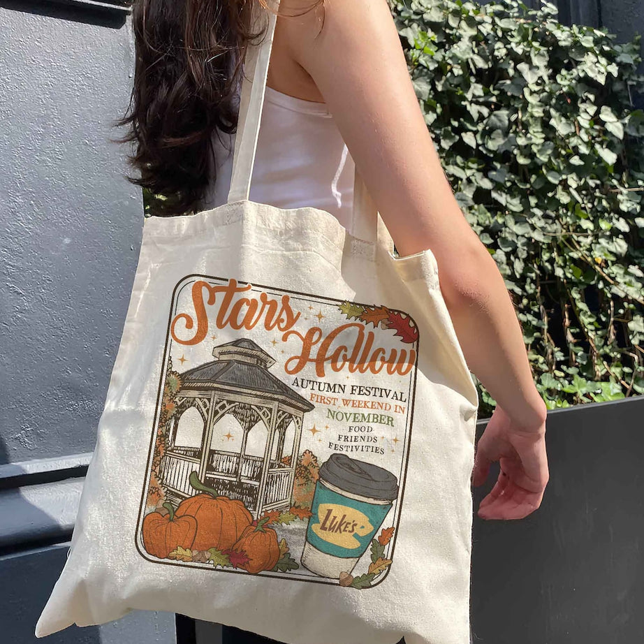 Stars Hollow Tote Bag, Gilmore Girls Tote Bag, Retro Stars Hollow Tote Bag, Gilmore Girls