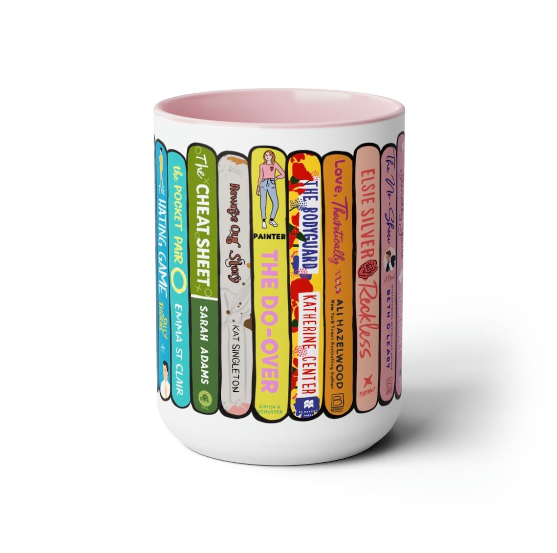 CUSTOM Book Stack Tall Mug 15 Oz