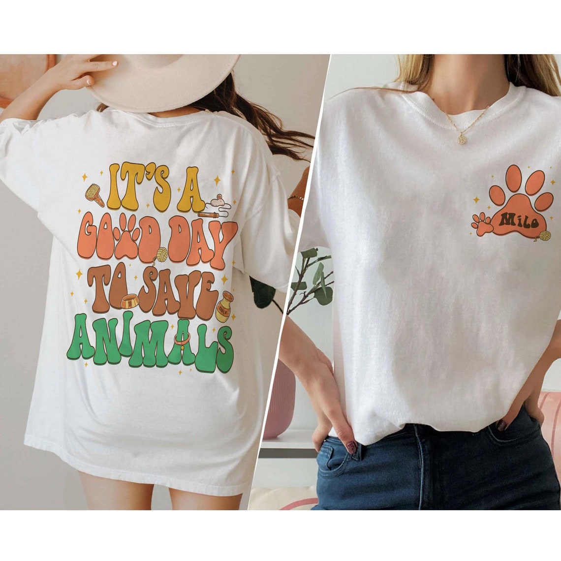 Its A Good Day to Save Animals Shirt, Vet Tech Shirt, Vet School Gifts, Gift for Veterinarian, Dog Lover, Cat Lover, Dog Paw