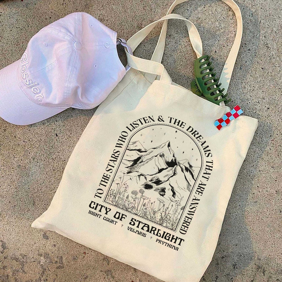 City of Starlight Velaris Tote Bag, ACOTAR Tote Bag, A Court of Thorns and Roses, Crescent City, Rhysand, Bookish Tote Bag, FBAA, ACOTAR