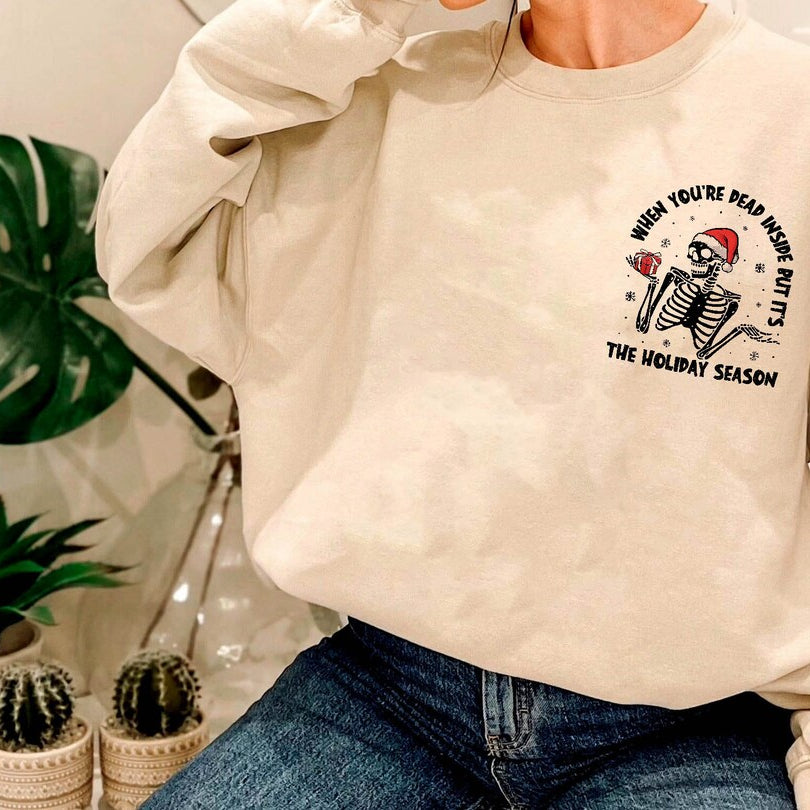 When You're Dead Inside but It's Christmas Shirt, Christmas Skeleton Shirt, Christmas Shirt, Funny Christmas Shirt, Christmas Family Shirt