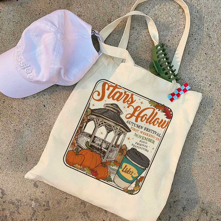 Stars Hollow Tote Bag, Gilmore Girls Tote Bag, Retro Stars Hollow Tote Bag, Gilmore Girls