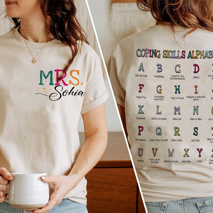 Custom Name Social Work Shirt, RBT Shirt, School Counselor Tee, BCBA Sweatshirt, Sped Teacher Shirt, Coping Skills, Behavior Analyst