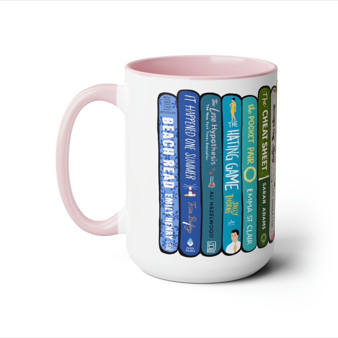 CUSTOM Book Stack Tall Mug 15 Oz