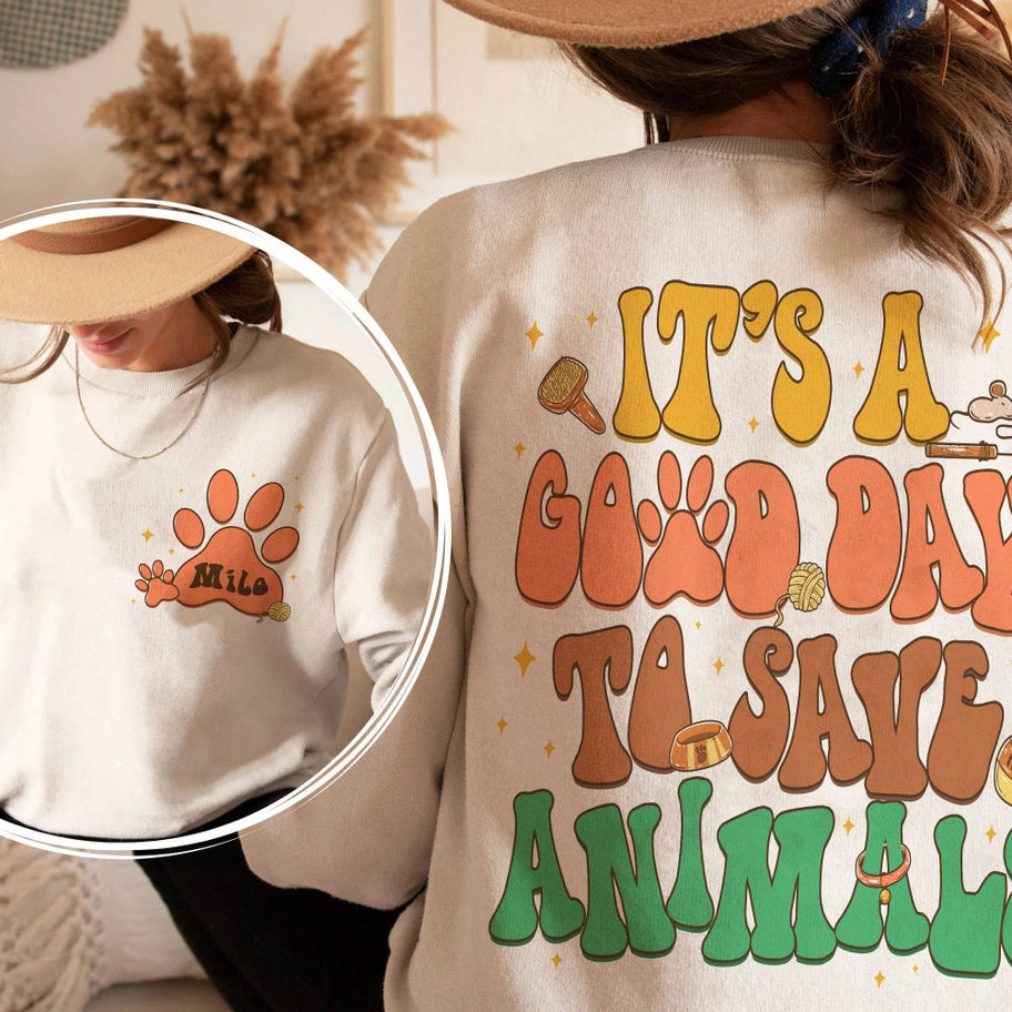 Its A Good Day to Save Animals Shirt, Vet Tech Shirt, Vet School Gifts, Gift for Veterinarian, Dog Lover, Cat Lover, Dog Paw
