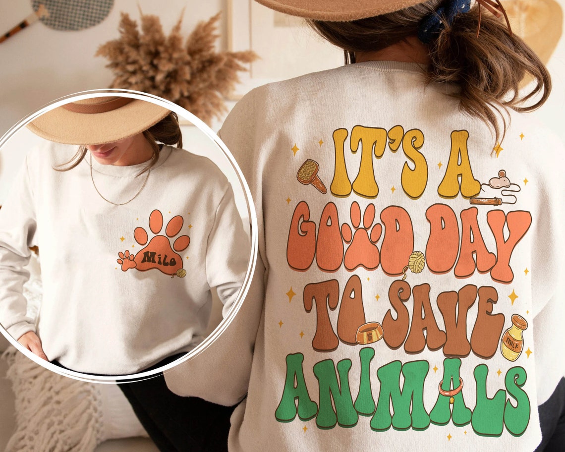 Its A Good Day to Save Animals Shirt, Vet Tech Shirt, Vet School Gifts, Gift for Veterinarian, Dog Lover, Cat Lover, Dog Paw