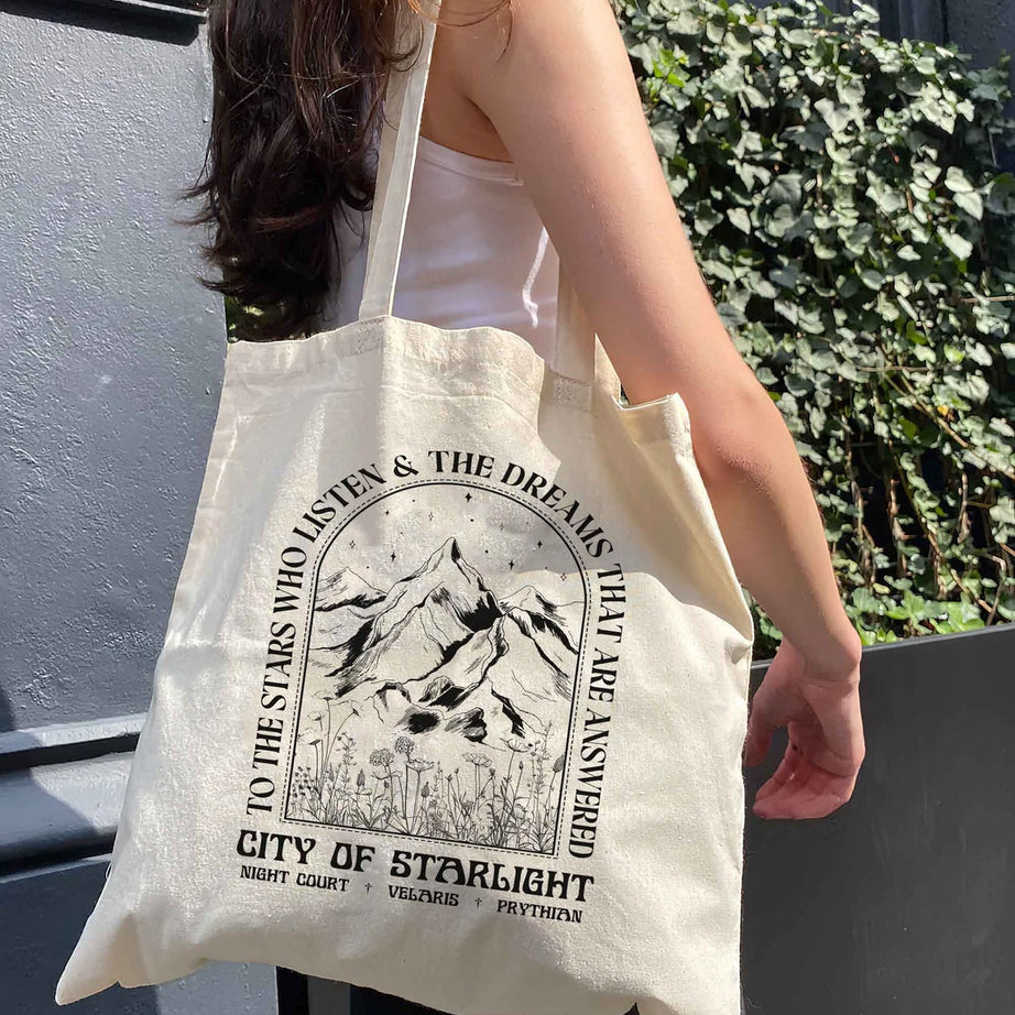 City of Starlight Velaris Tote Bag, ACOTAR Tote Bag, A Court of Thorns and Roses, Crescent City, Rhysand, Bookish Tote Bag, FBAA, ACOTAR