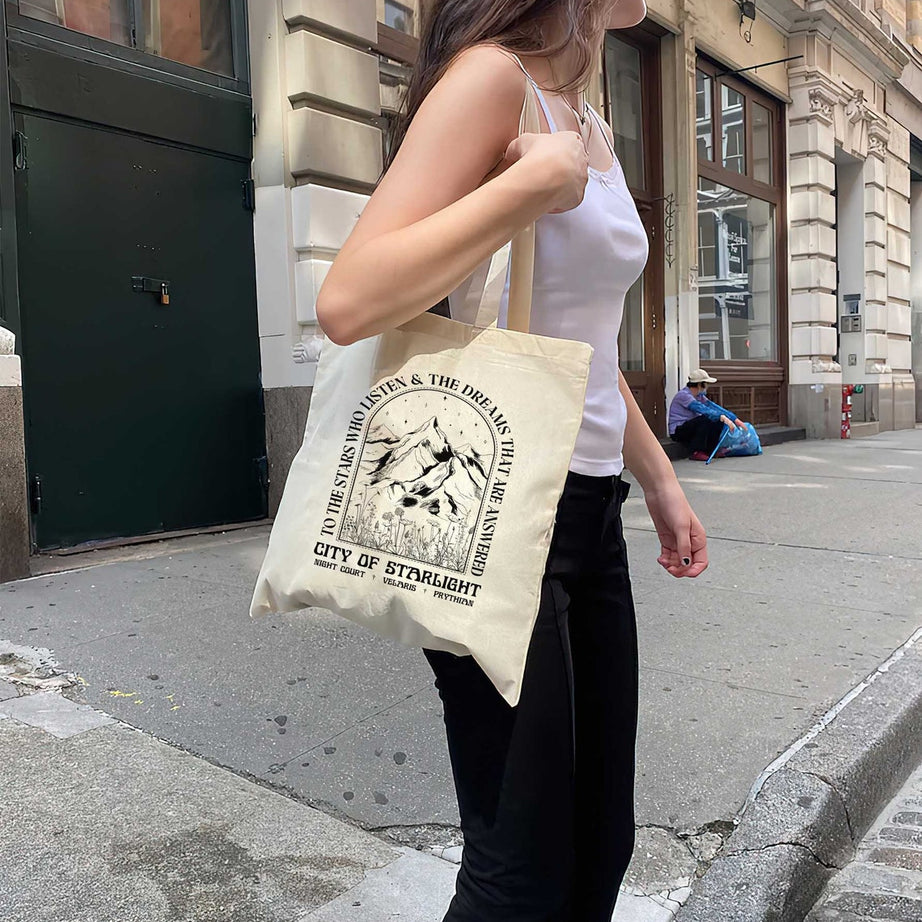 City of Starlight Velaris Tote Bag, ACOTAR Tote Bag, A Court of Thorns and Roses, Crescent City, Rhysand, Bookish Tote Bag, FBAA, ACOTAR