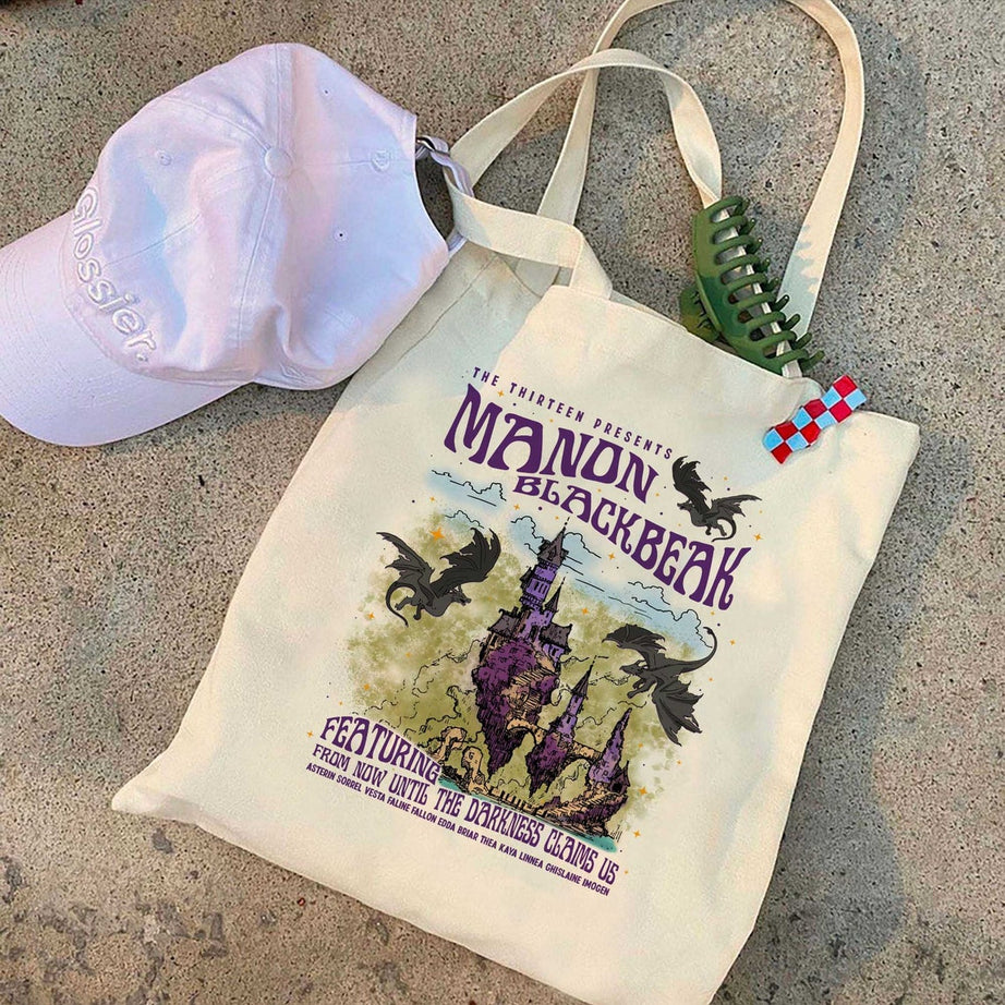 Manon Blackbeak Tote Bag, Throne of Glass Tote Bag, Sarah J Maas Merch, Crescent City, Manon Blackbeak Merch, Bookish Bag, SJM Merch