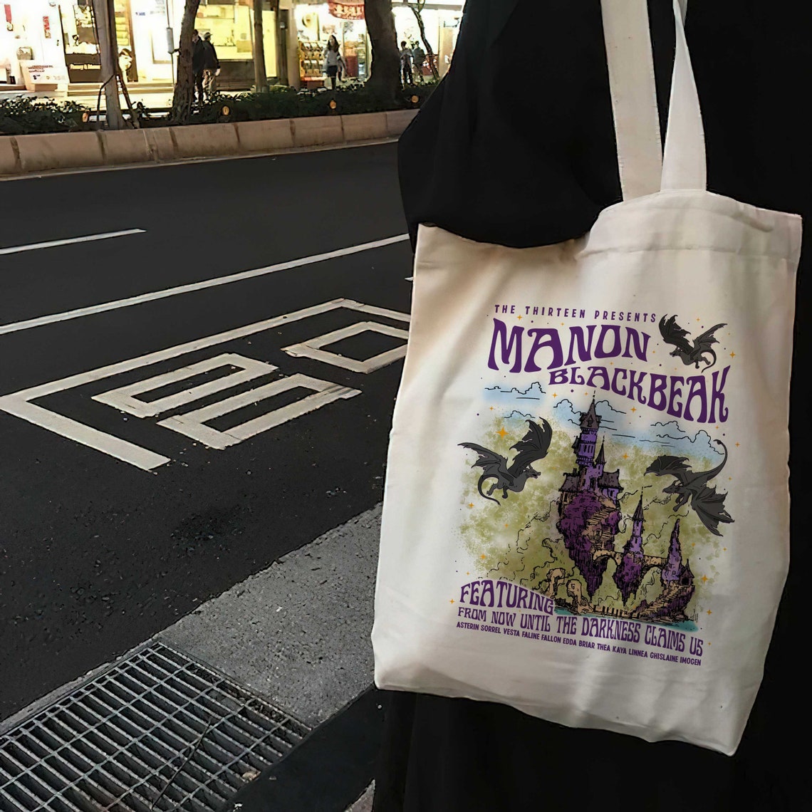 Manon Blackbeak Tote Bag, Throne of Glass Tote Bag, Sarah J Maas Merch, Crescent City, Manon Blackbeak Merch, Bookish Bag, SJM Merch