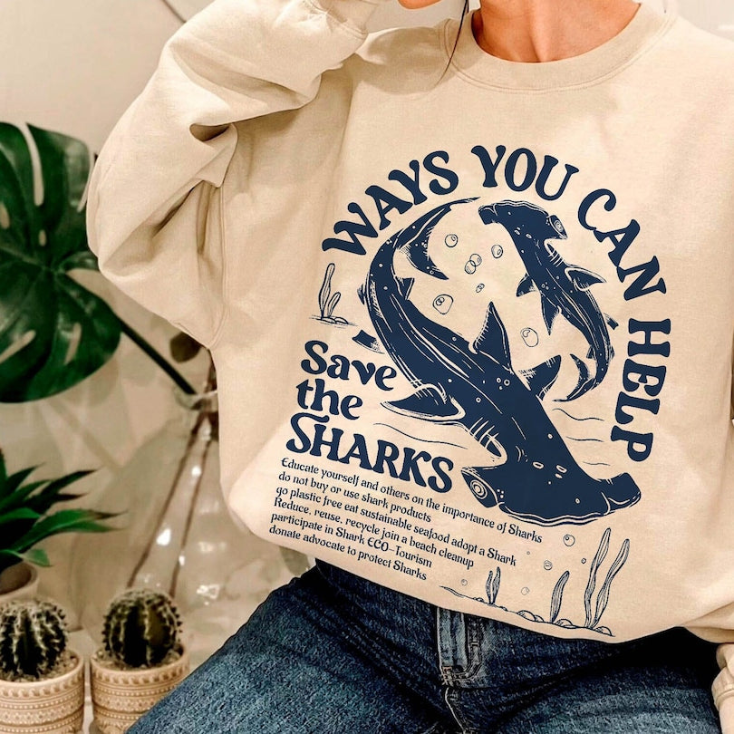 Save the Sharks Sweatshirt, Respect the Locals, Hammerhead Shark Shirt, Shark Sweatshirt, Shark Shirt, Shark Weekk, Respect the Locals Shirt