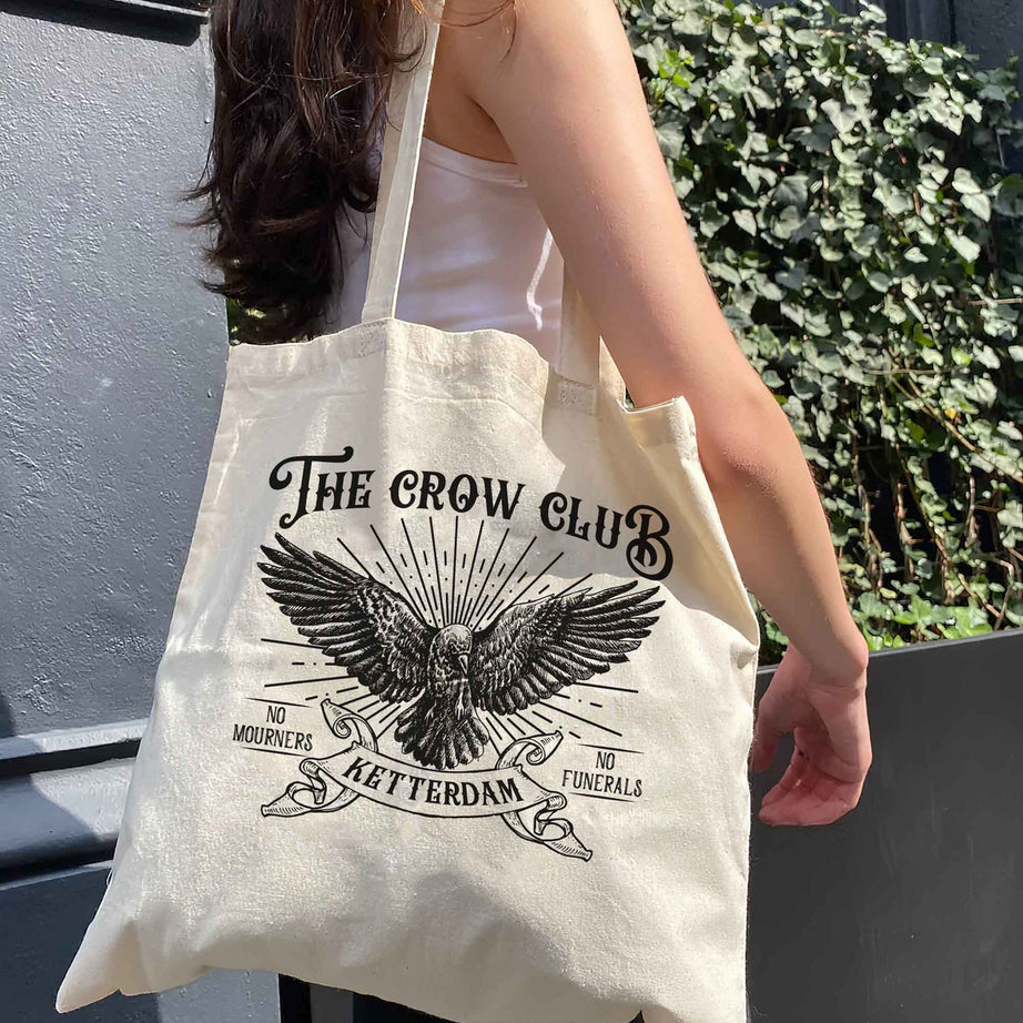 Six of Crows Tote Bag, Ketterdam Crow Club, Kaz Brekker, Inej Tote Bag, No Mourners No Funerals, Nina Jesper Matthias, Six of Crows