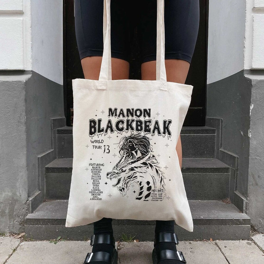 Manon Blackbeak, Throne of Glass Tote Bag, Sarah J Maas Merch, Throne of Glass Merch, Acotar Tote Bag, Bookish, Crescent City, Licensed Sjm